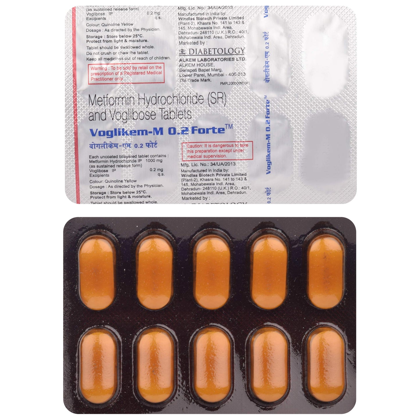 Voglikem M 0.2 Forte - Strip of 10 Tablets