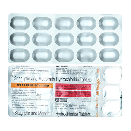 Stalix M 50/1000 mg - Strip of 15 Tablets