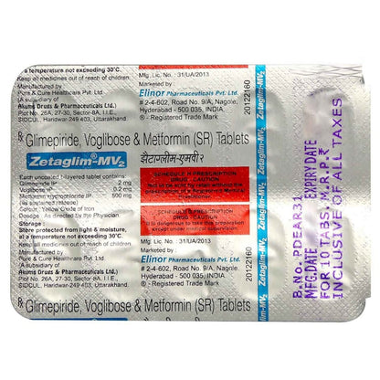 Zetaglim-Mv 2 - Strip of 10 Tablets