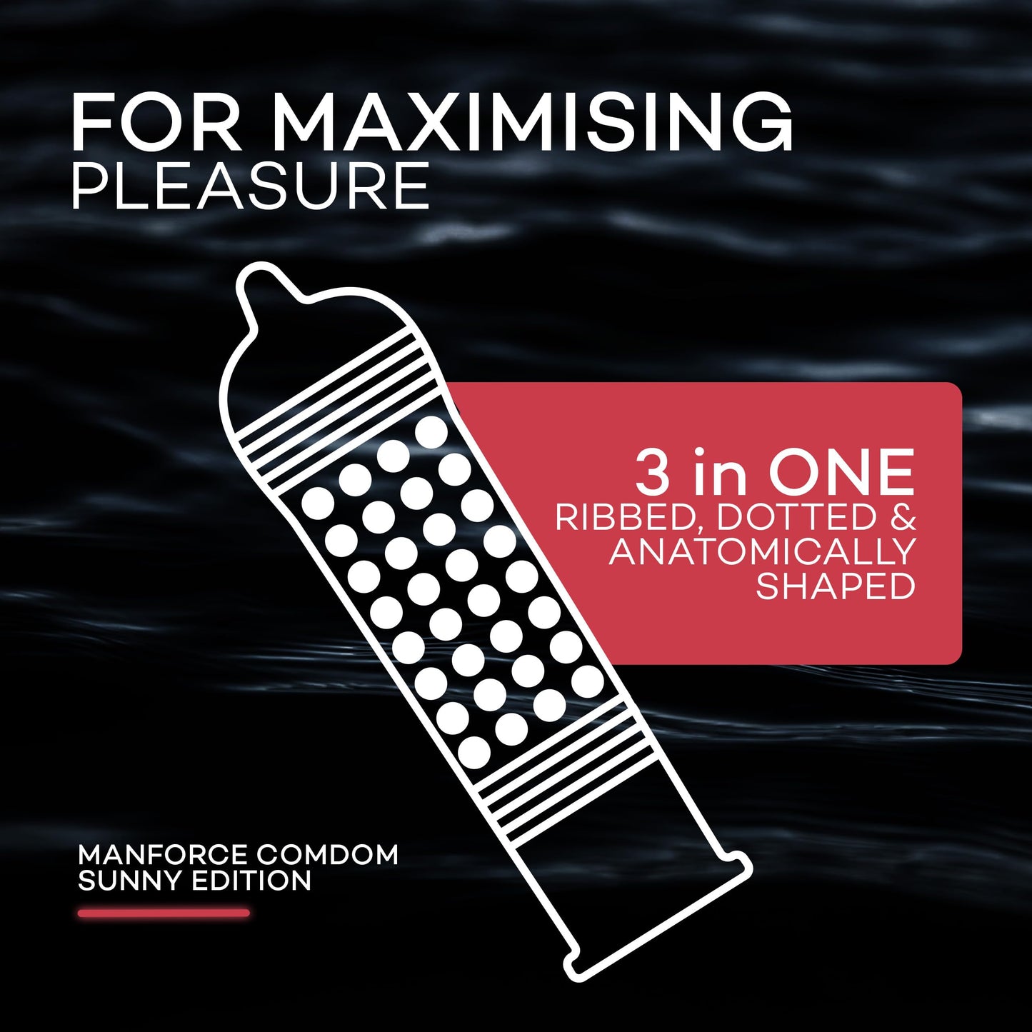 Manforce Sunny Edition Condoms | 10 pcs | Ribbed, Dotted & Anatomically Shaped Condoms | India’s No. 1* Condom Brand for Safe Sex