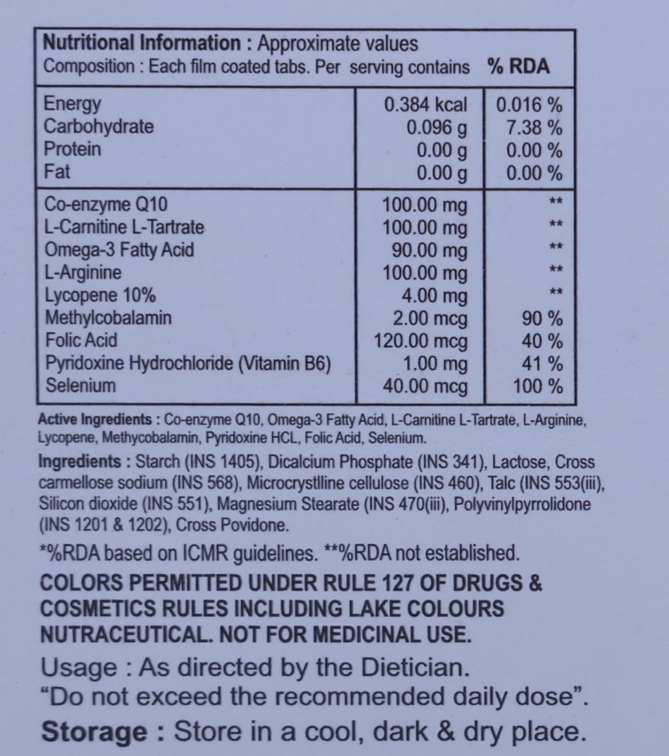 UB Add Q10 - Strip of 10 Tablets