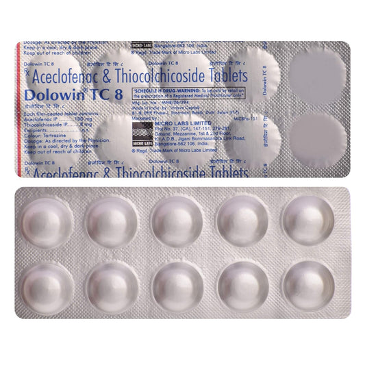 Dolowin TC 8 - Strip of 10 Tablets