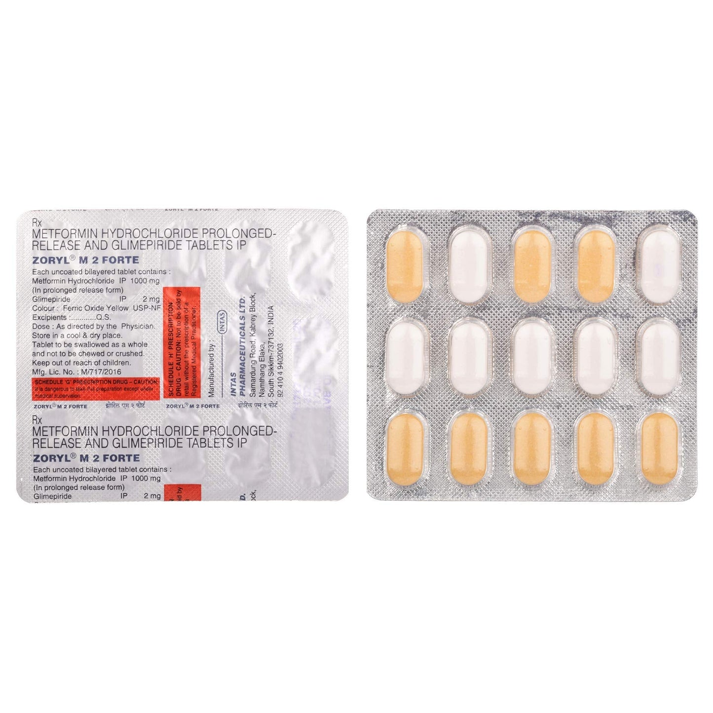 Zoryl M2 Forte - Strip of 15 Tablets