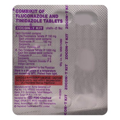 Zocon-T-Kit - Strip of 3 Tablets