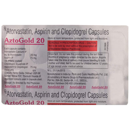 AztoGold 20 - Strip of 10 Capsules