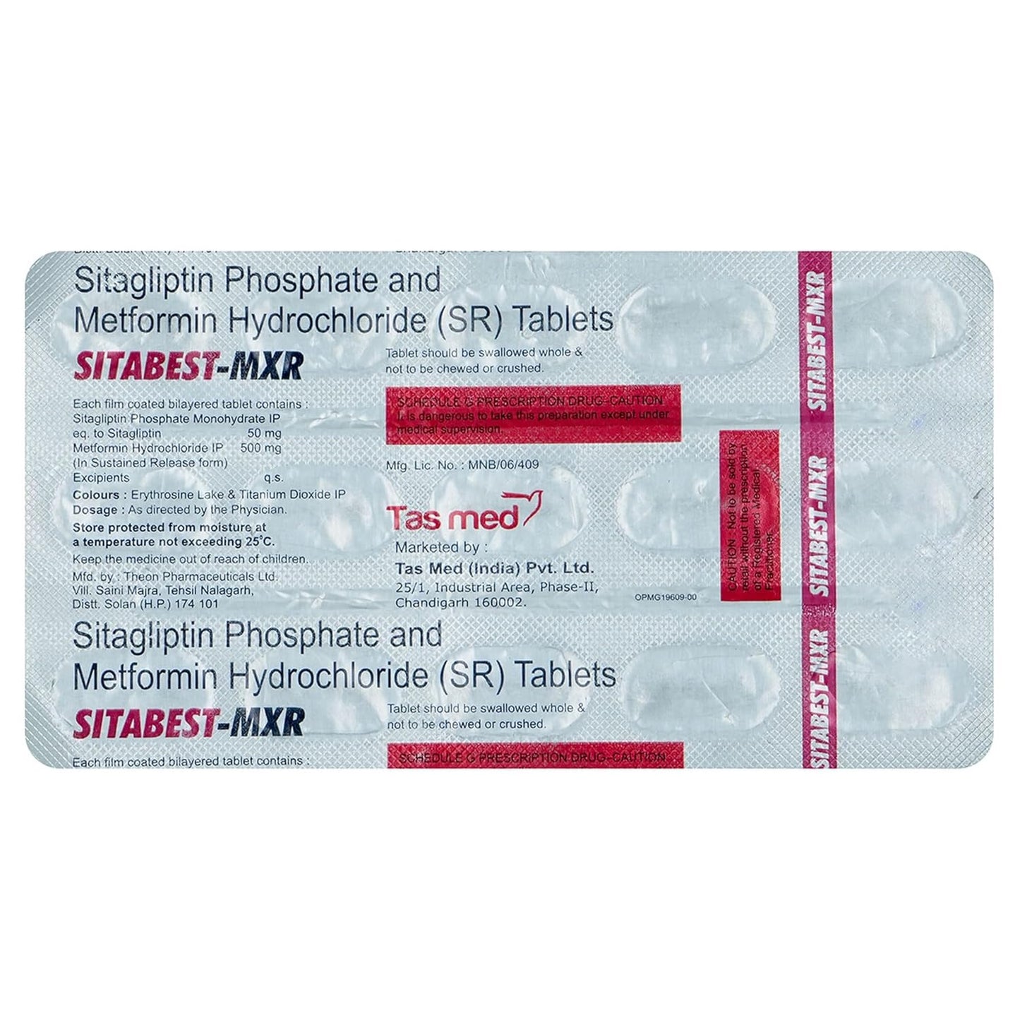 Sitabest-M XR 50/500 - Strip of 15 Tablets