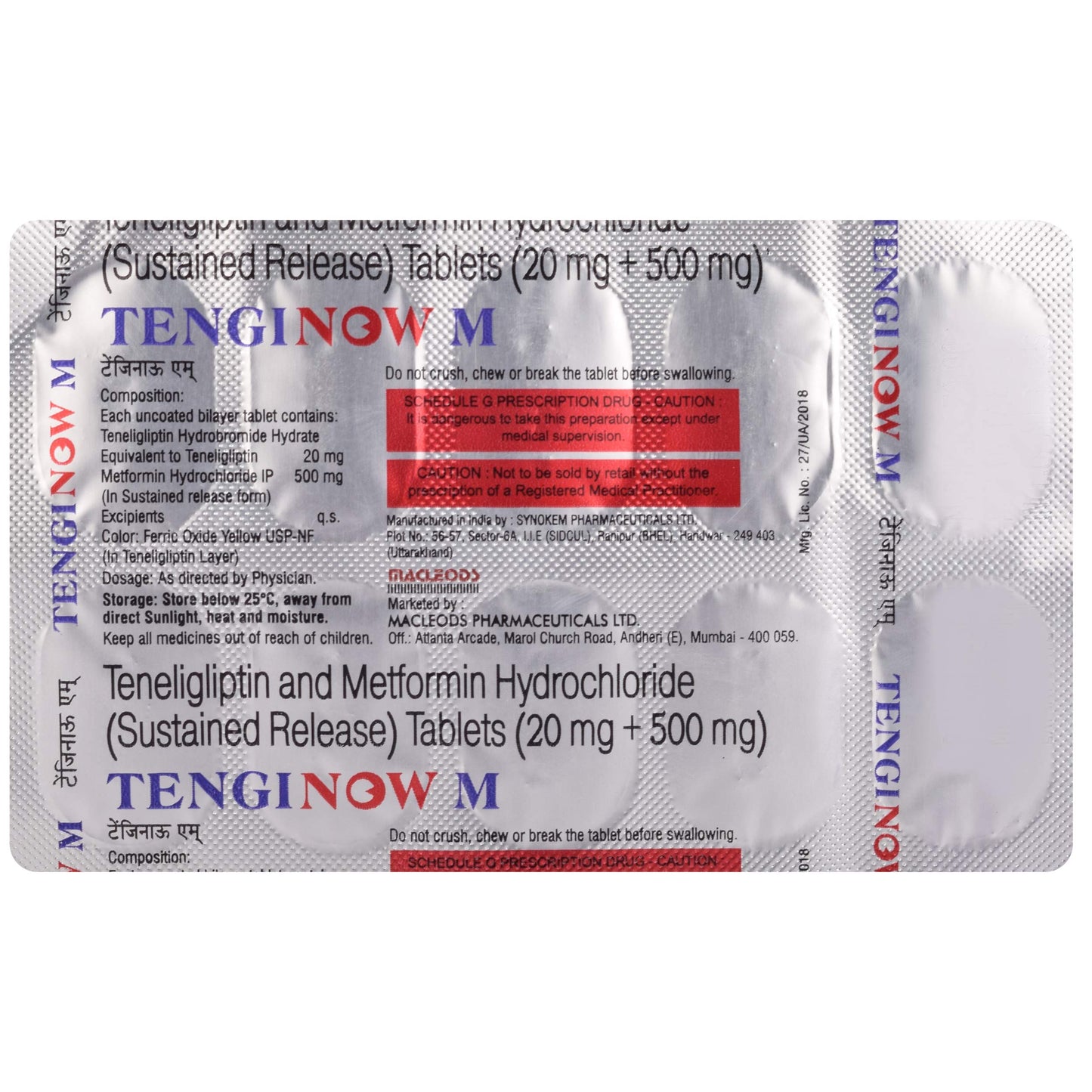 Tenginow M - Strip of 15 Tablets