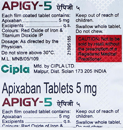 Apigy-5 - Strip of 10 Tablets