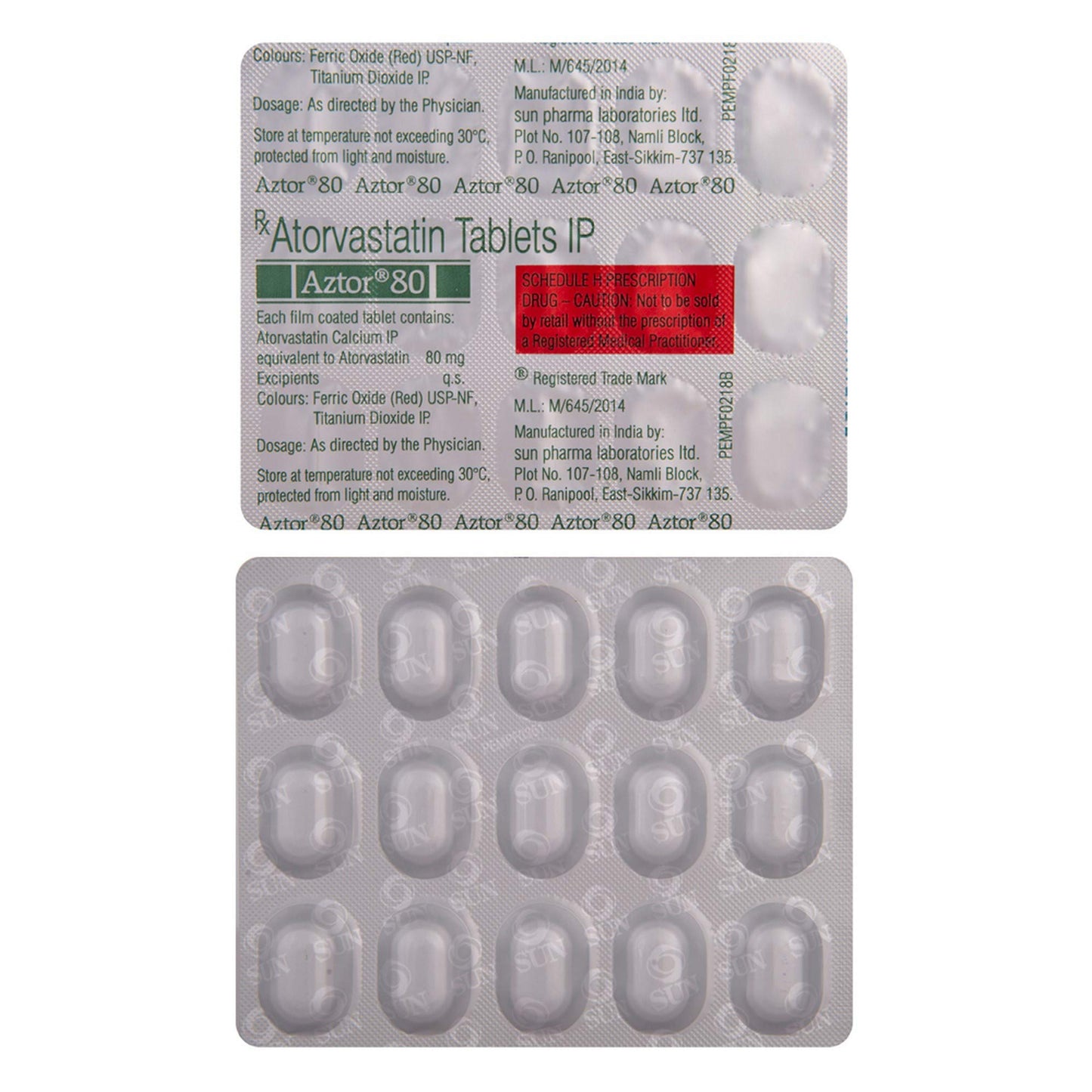 Aztor 80 - Strip of 15 Tablets