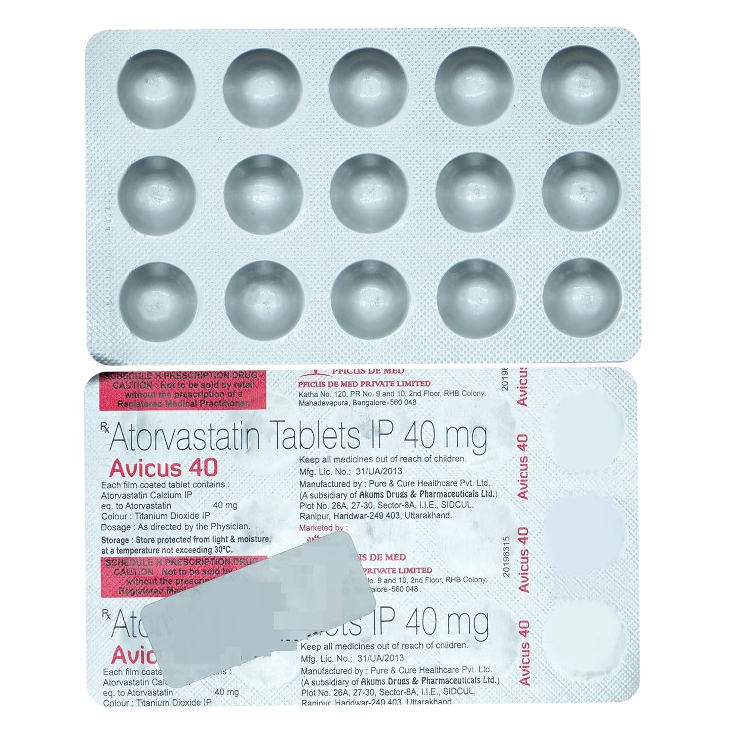 Avicus 40 - Strip of 15 Tablets