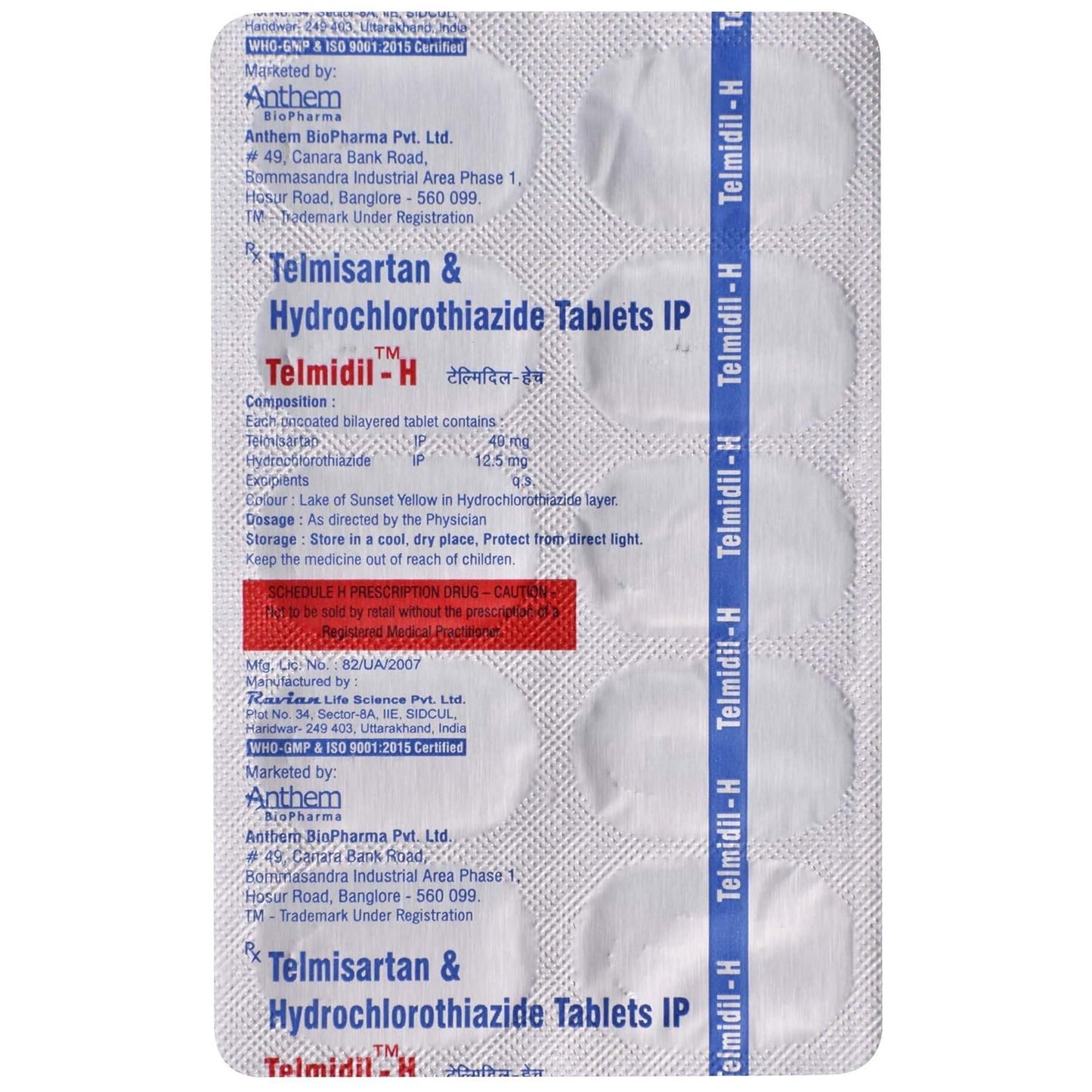 Telmidil-H - Strip of 10 Tablets