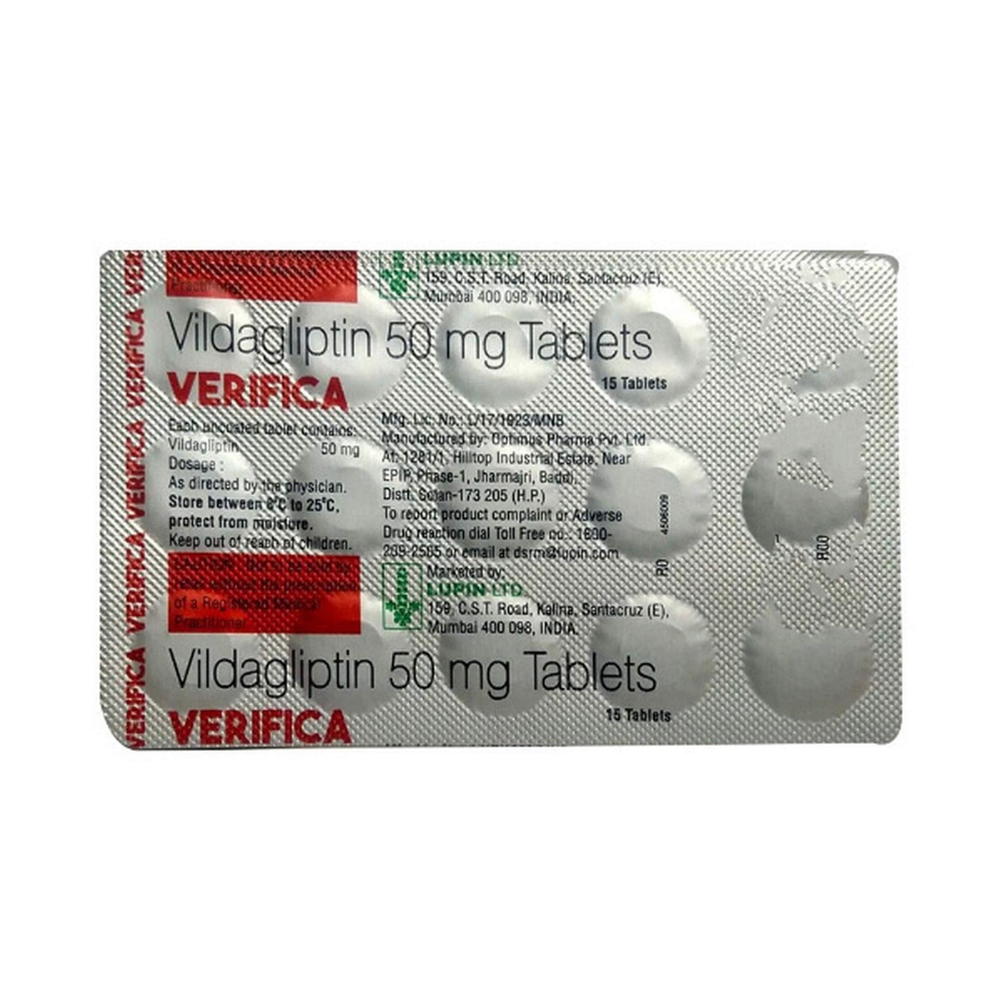 Verifica 50 Mg - Strip of 15 Tablets