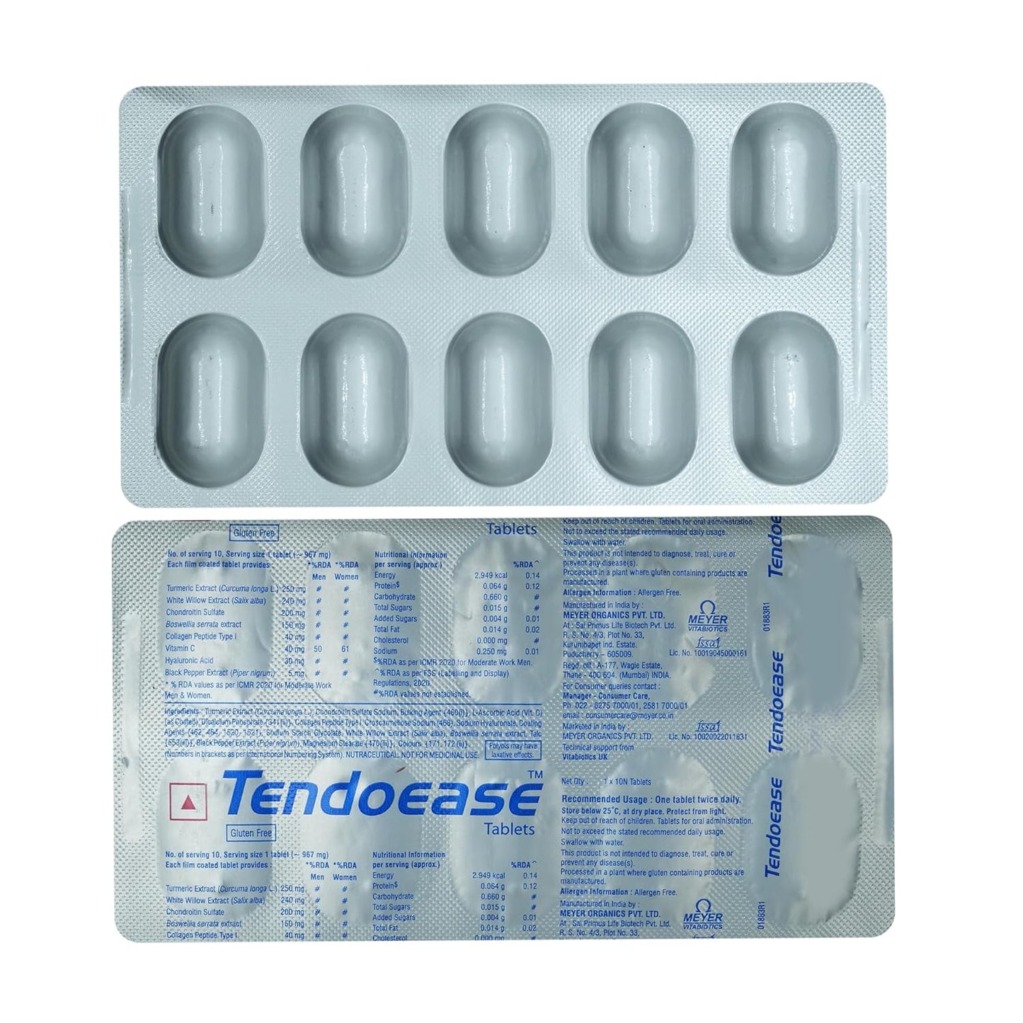 Tendoease - Strip of 10 Tablets