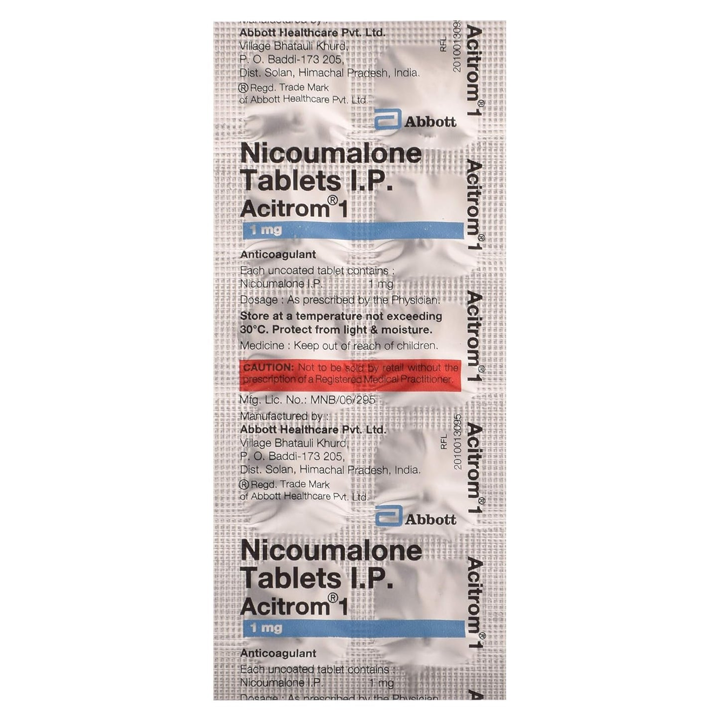 Acitrom 1 - Strip of 30 Tablets