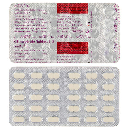 Amaryl 3 mg - Strip of 30 Tablets