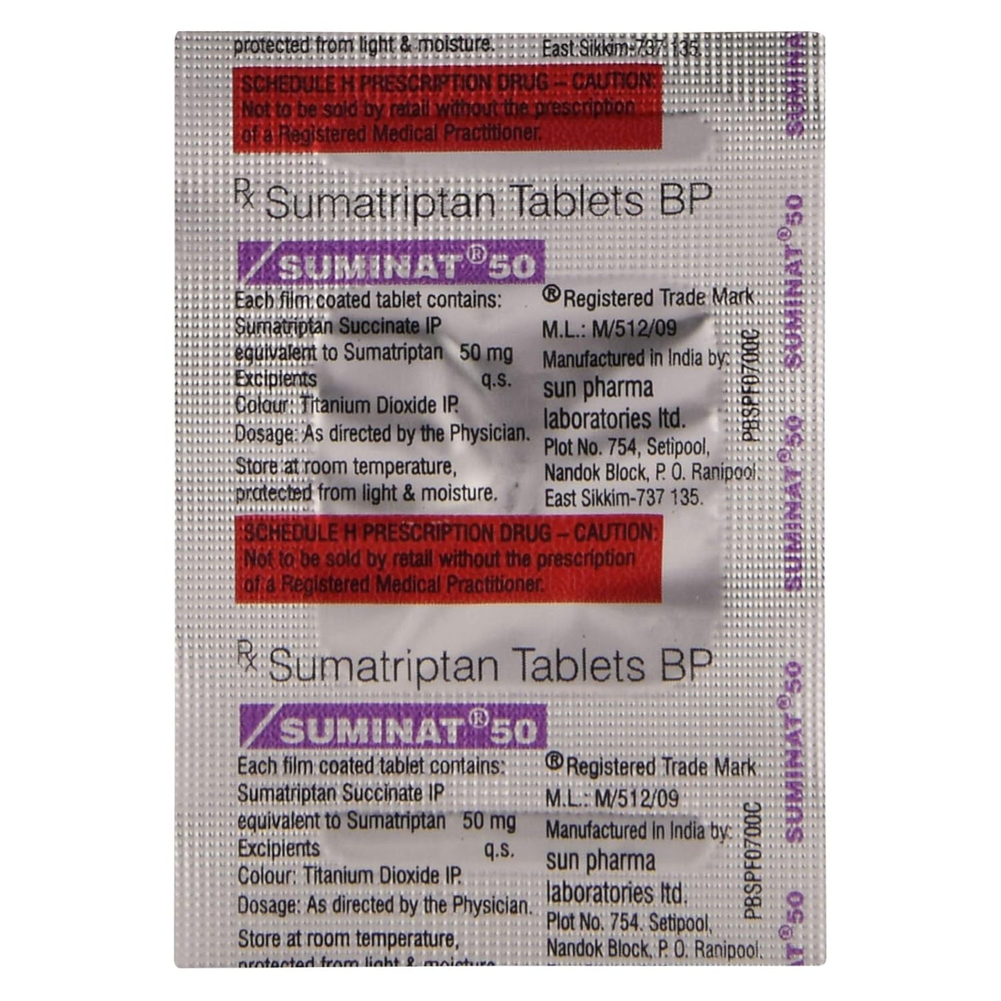 Suminat 50 - Strip of 1 Tablet