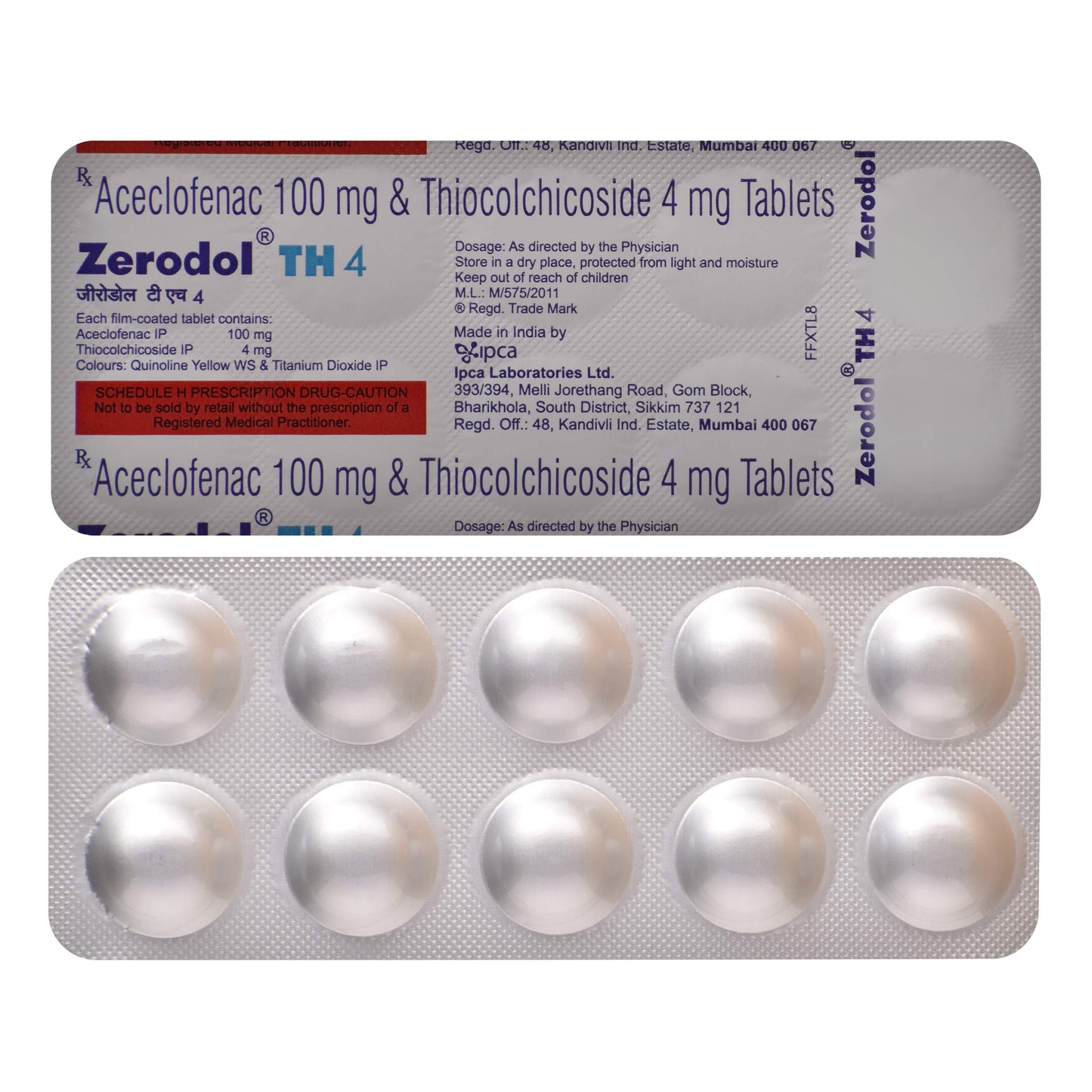 Zerodol TH 4 - Strip of 10 Tablets