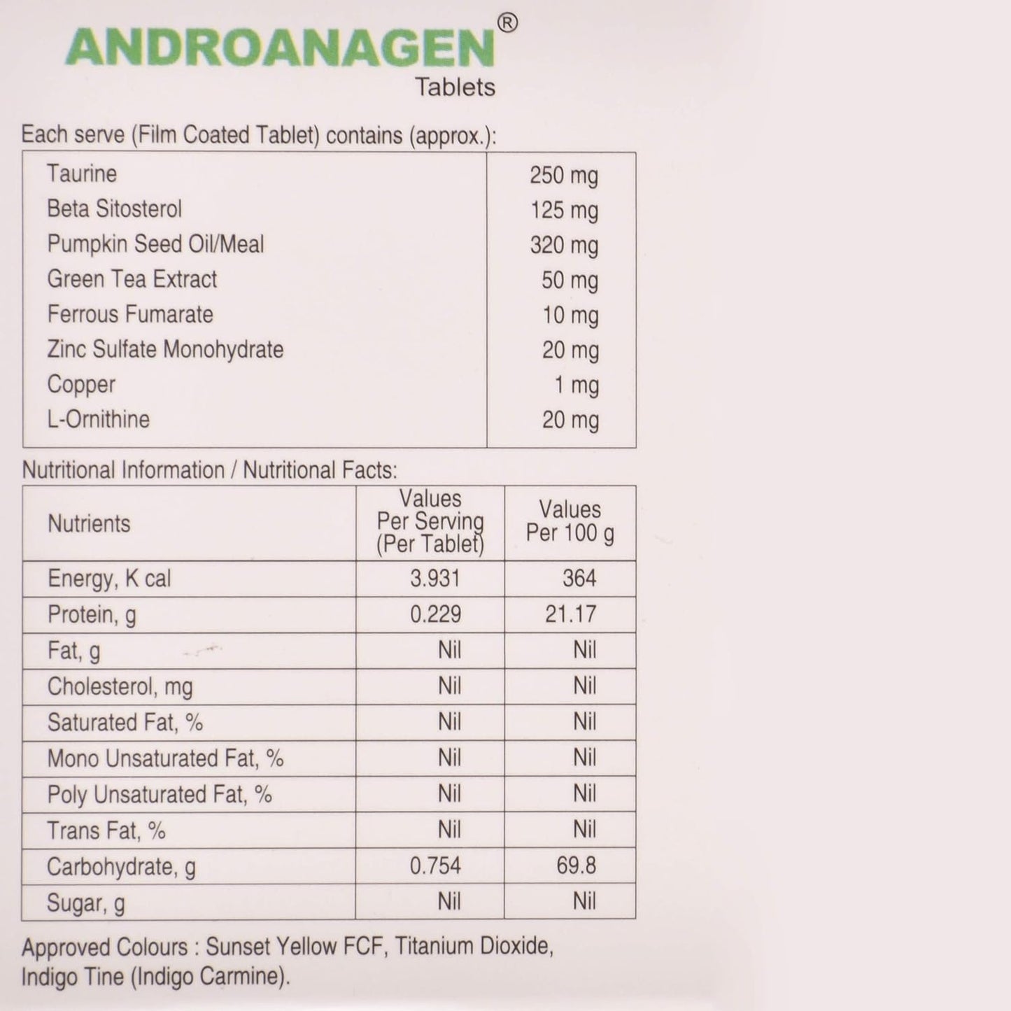 Androanagen - Strip of 10 Tablets