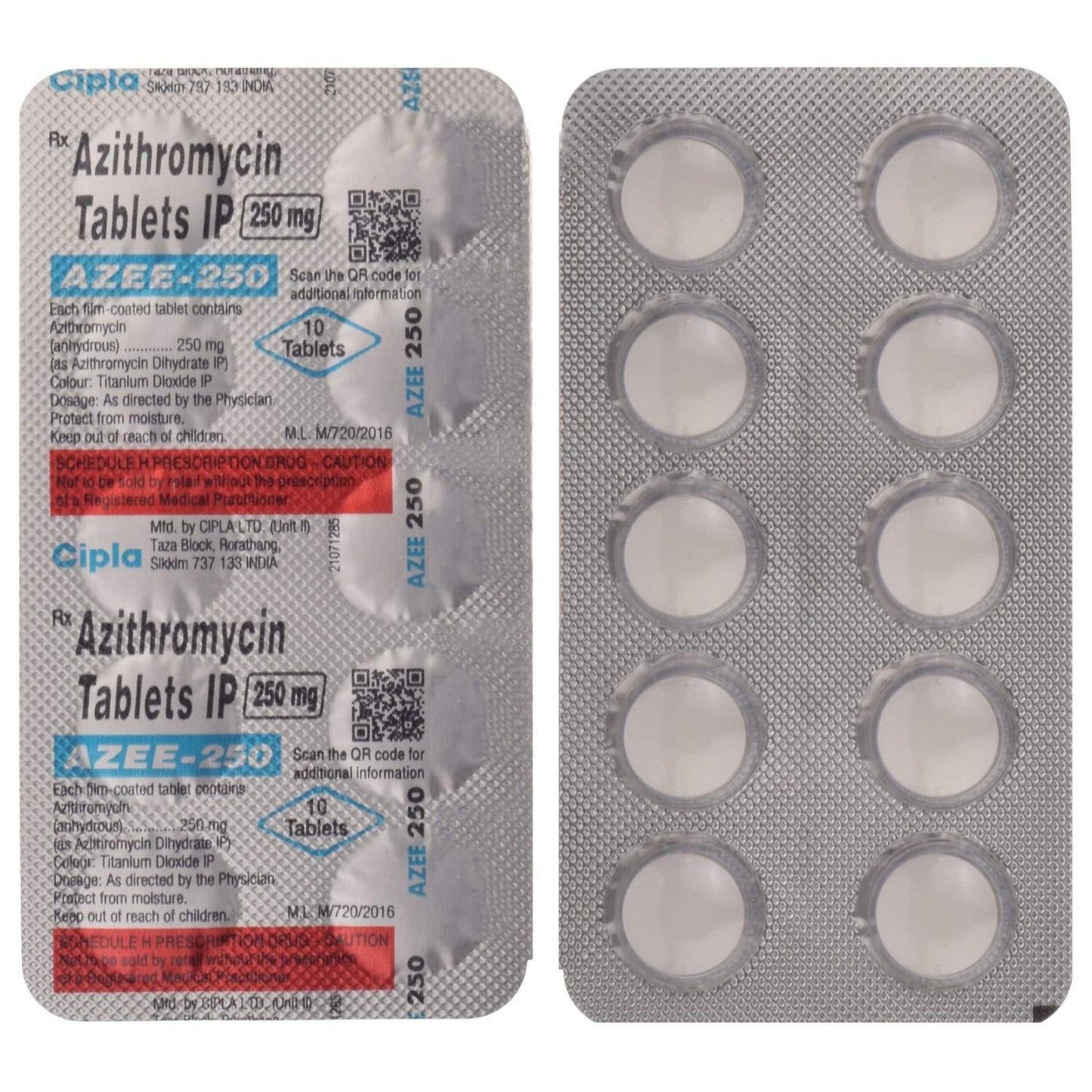 Azee-250 - Strip of 10 Tablets