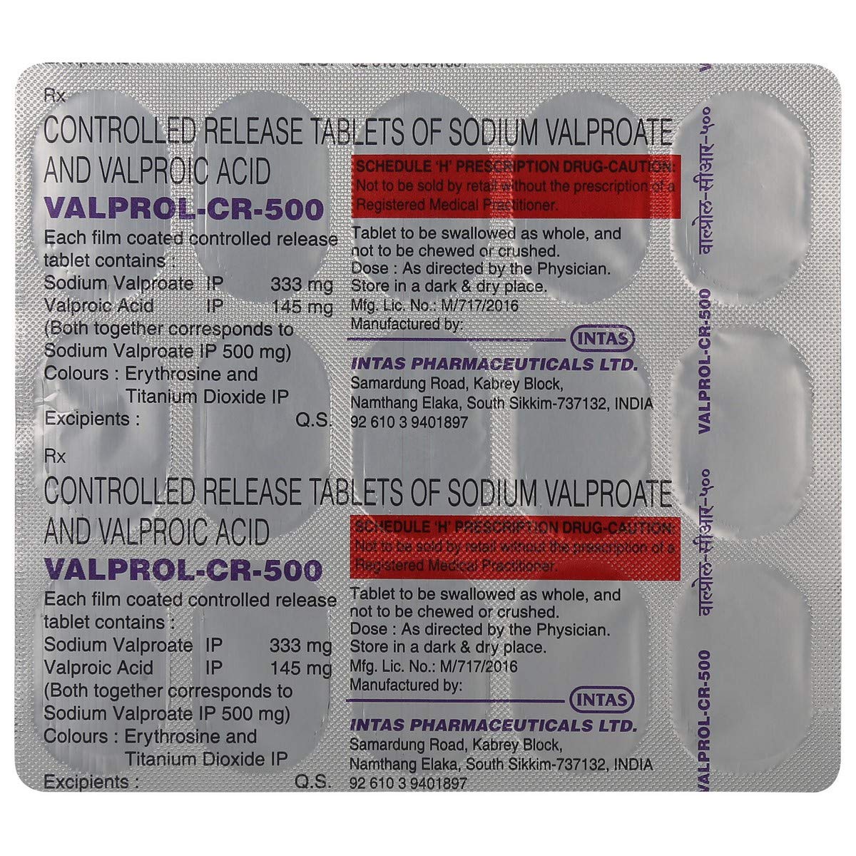 Valprol-CR-500 - Strip of 15 Tablets