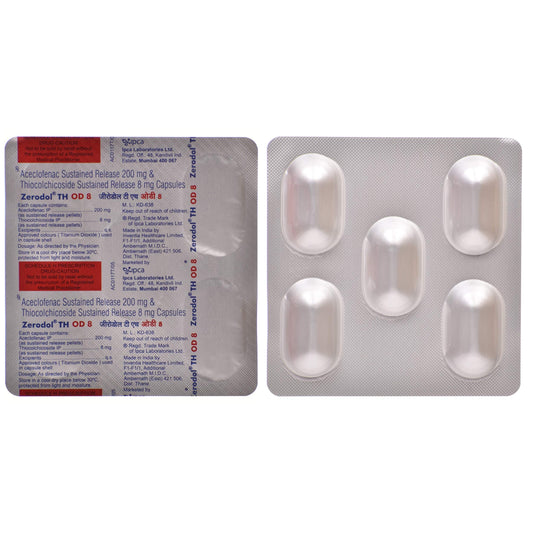 Zerodol TH OD 8 - Strip of 5 Capsules