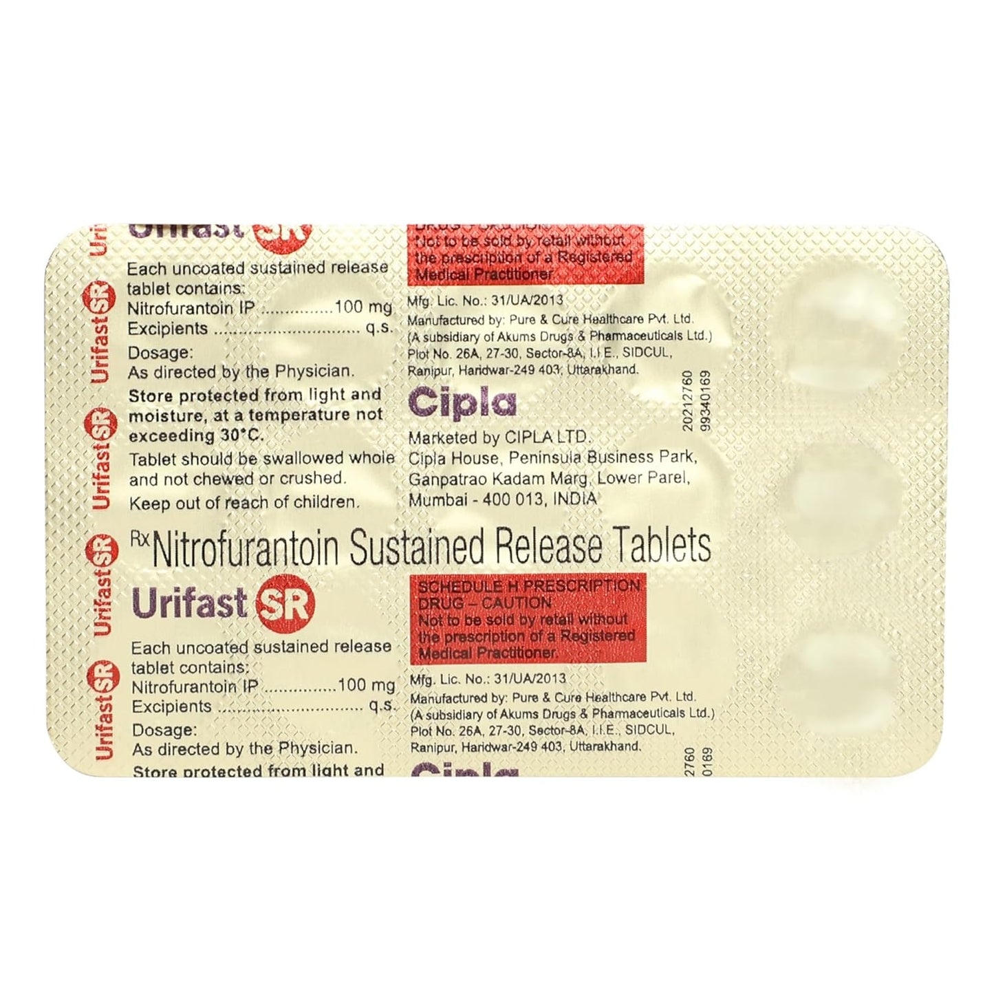 Urifast SR - Strip of 15 Tablets