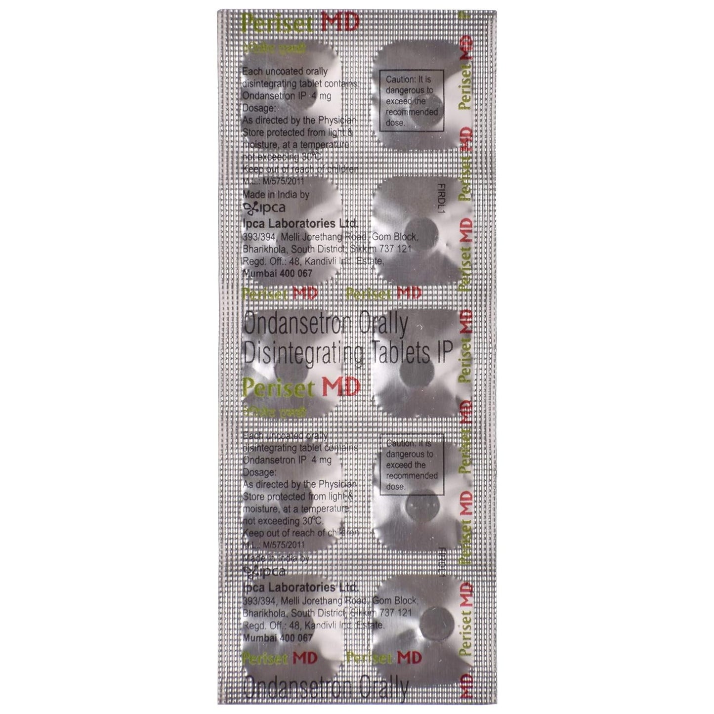 Periset MD - Strip of 10 Tablets