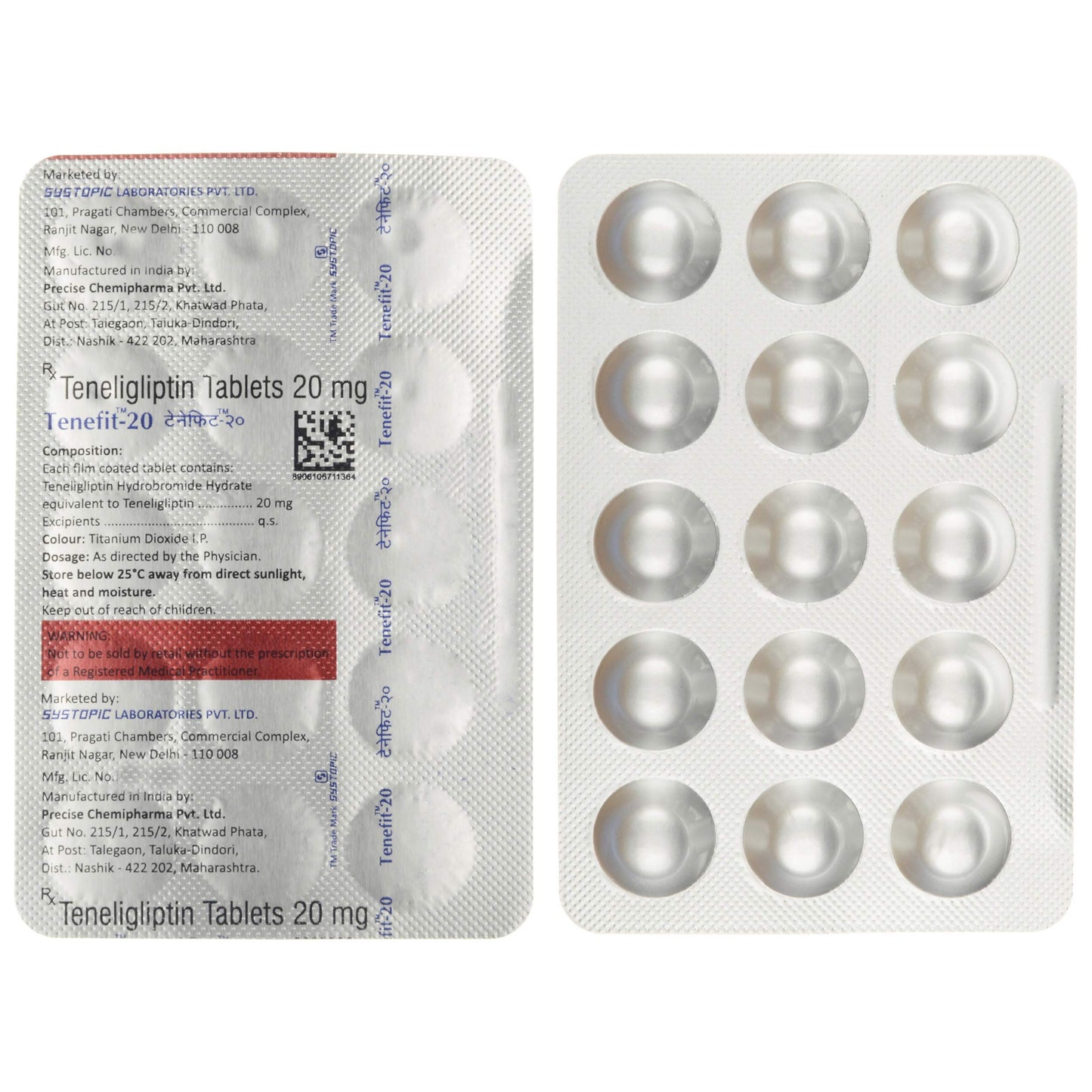 Tenefit 20 - Strip of 15 Tablets