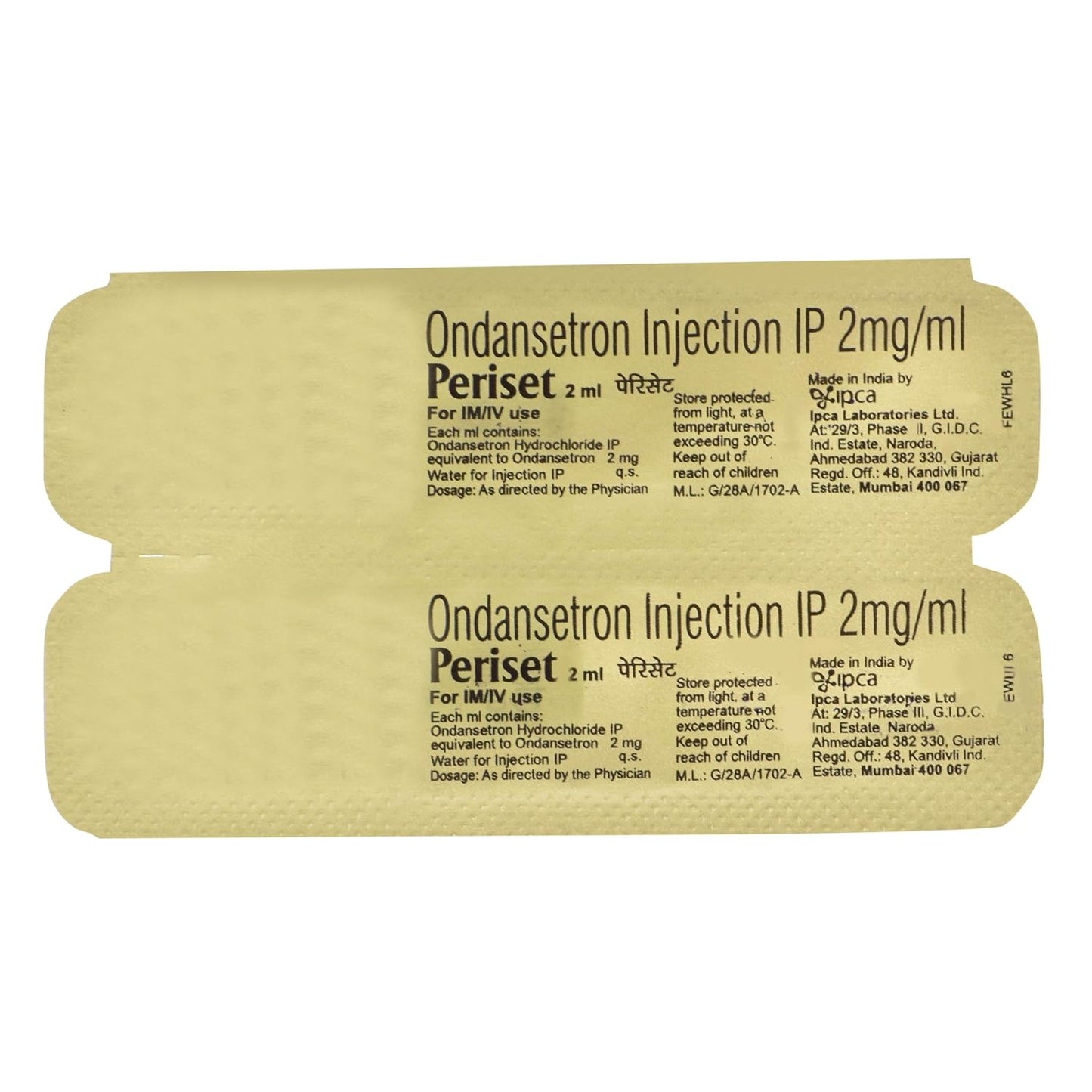 PERISET INJECTION 2ML