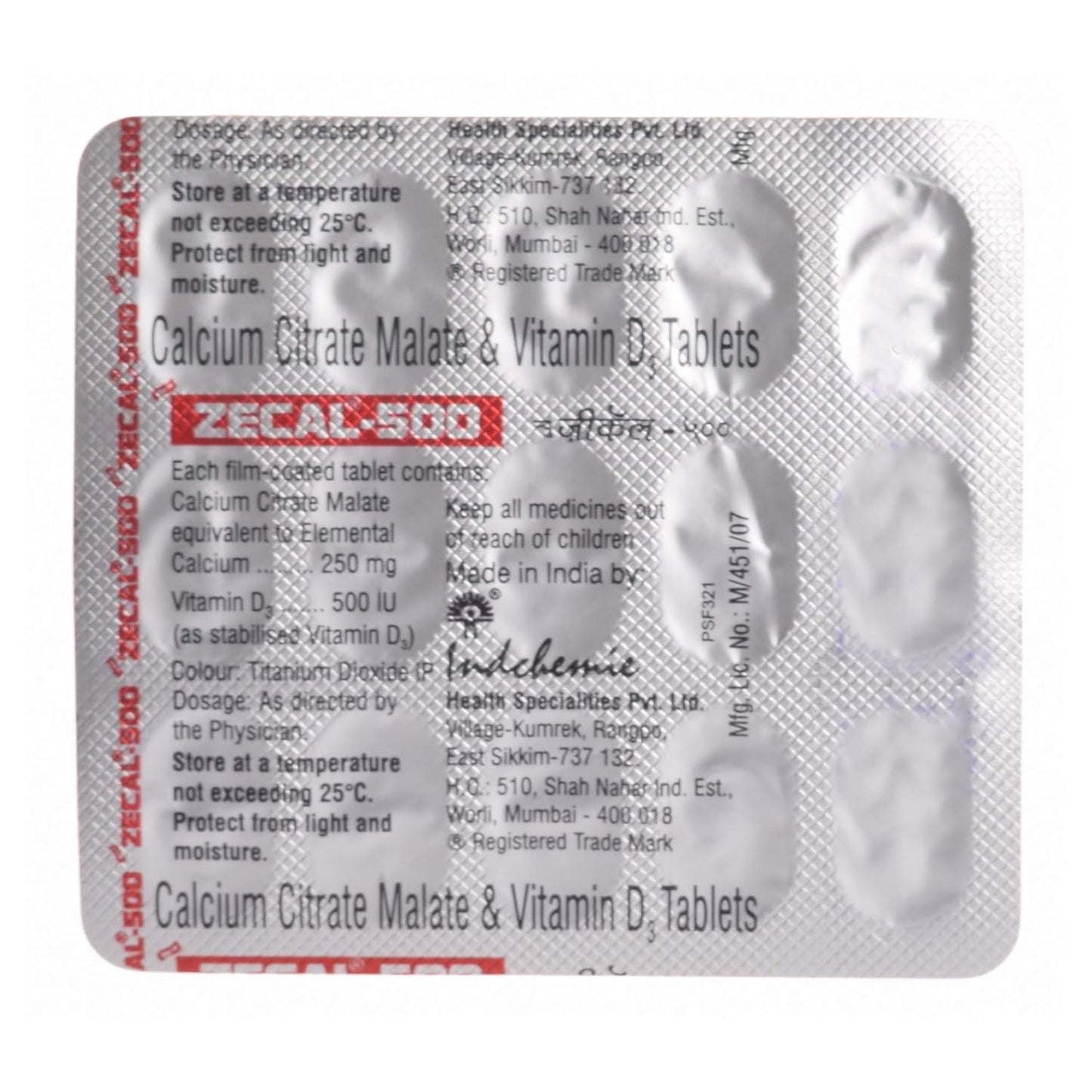 Zecal-500 - Strip of 15 Tablets