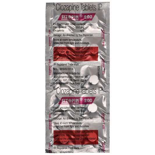 Sizopin 200 - Strip of 10 Tablets