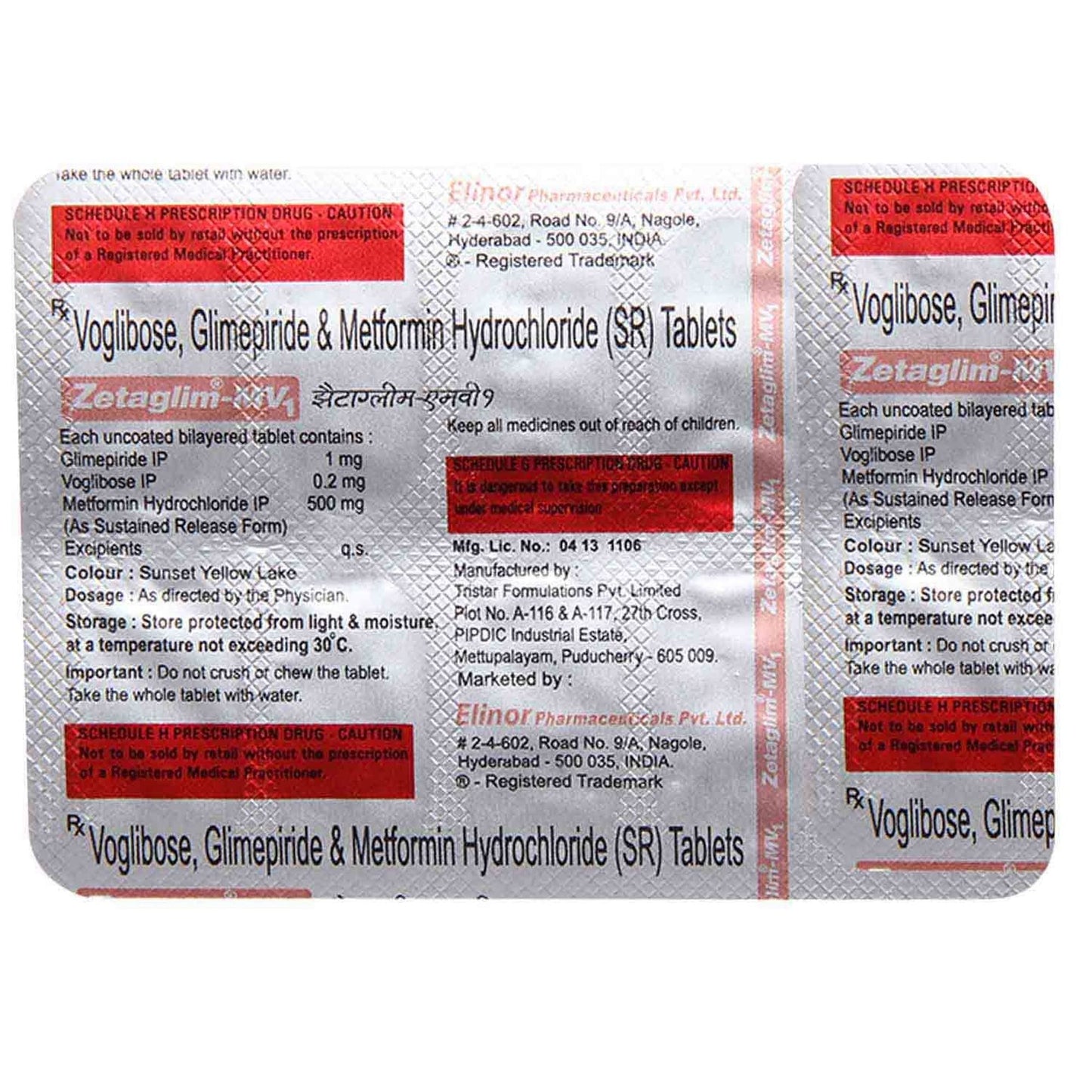 Zetaglim-Mv 1 - Strip of 10 Tablets