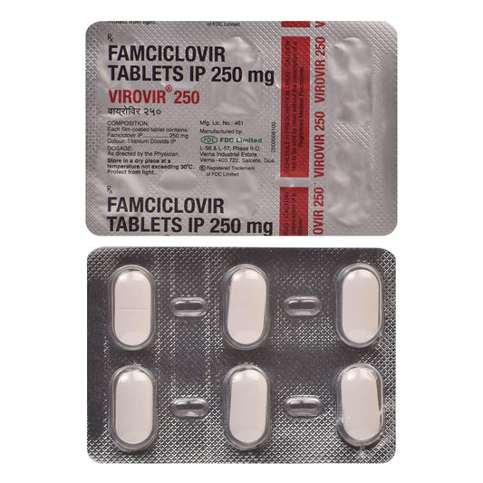 Virovir 250 - Strip of 6 Tablets