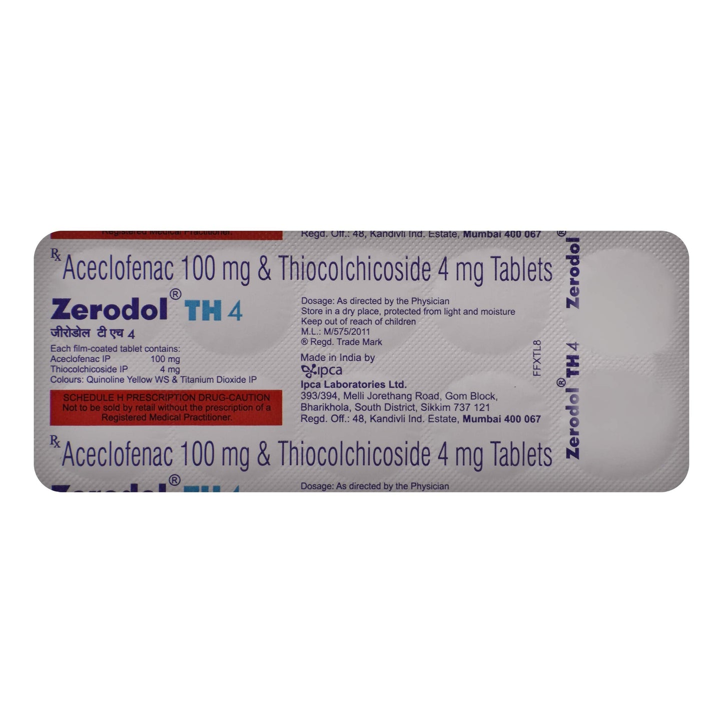 Zerodol TH 4 - Strip of 10 Tablets