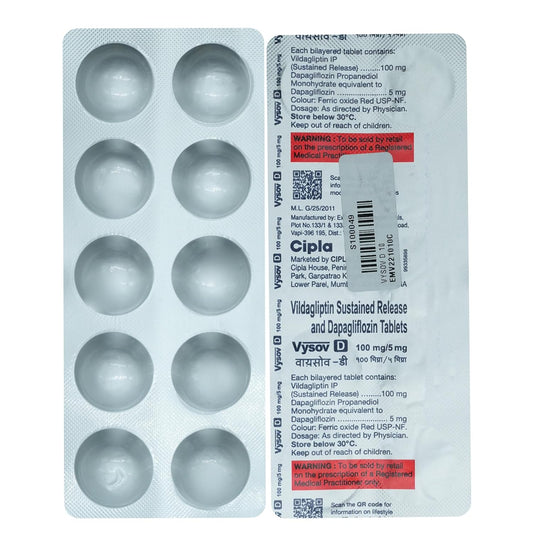 Vysov D 100/5 mg - Strip of 10 Tablets