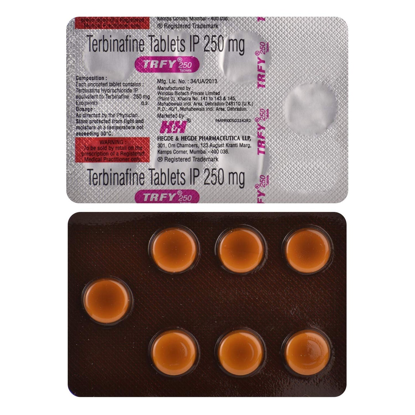 Trfy 250 - Strip of 7 Tablets