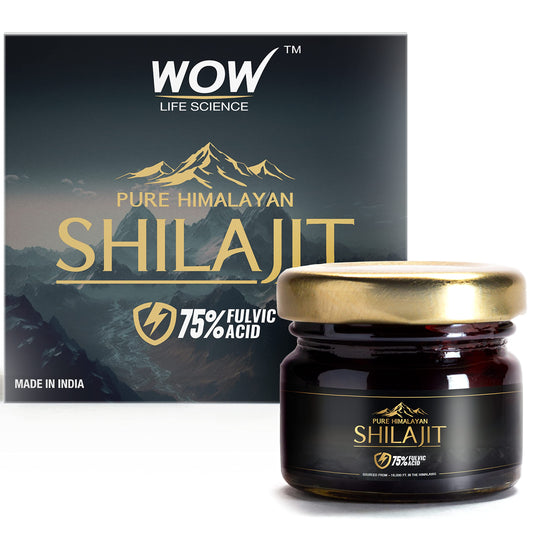 WOW Life Science Pure Himalayan Shilajit/Shilajeet Resin - 20g | Guaranteed 75%+ Fulvic Acid | Sourced from ~18,000 ft | For Stamina, Endurance & Strength | 100% Ayurvedic | Pack of 1