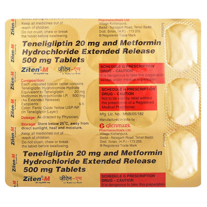 Ziten M 20/500 - Strip of 15 Tablets