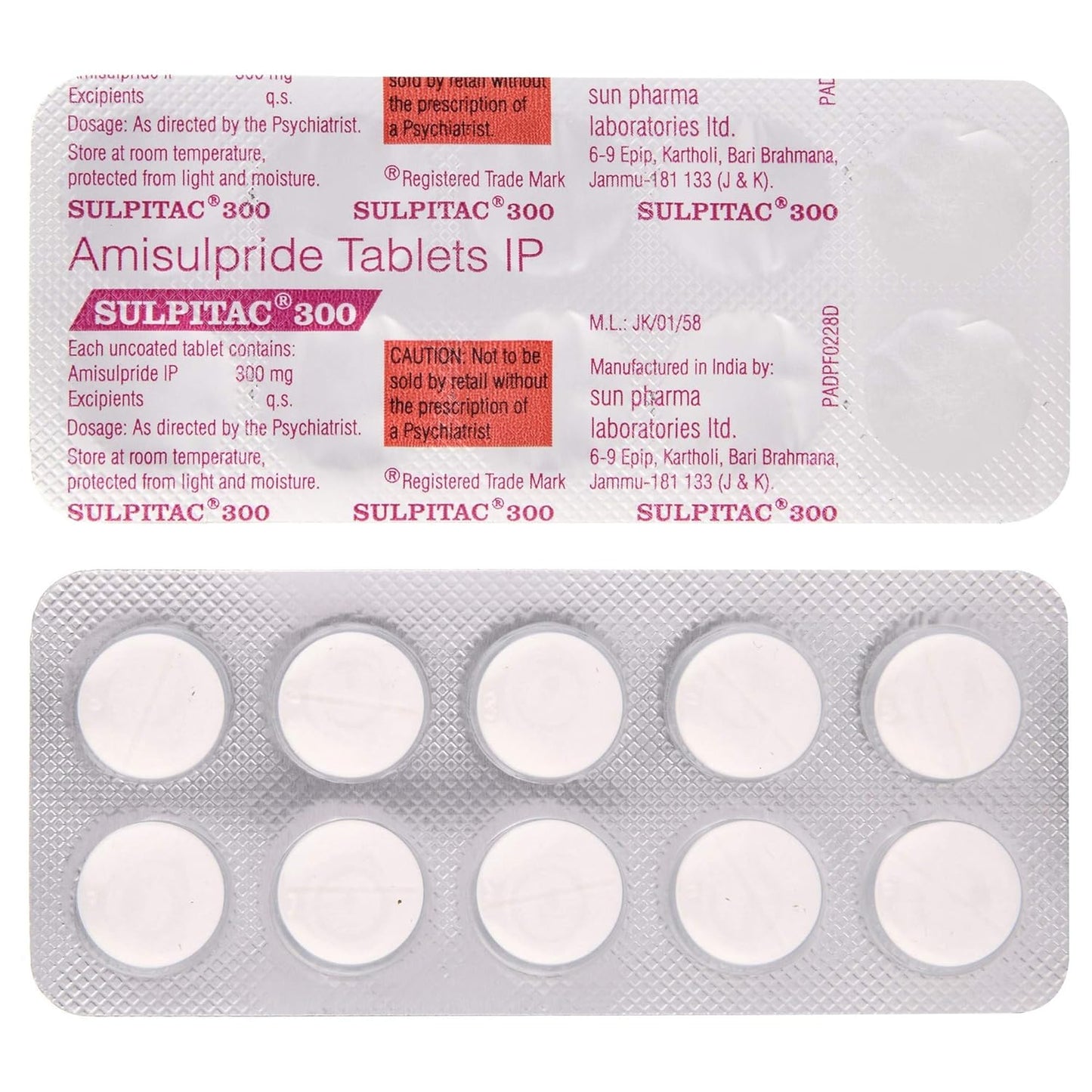 Sulpitac 300 - Strip of 10 Tablets