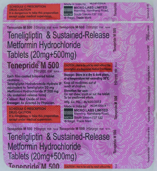 Tenepride M 500 - Strip of 15 Tablets