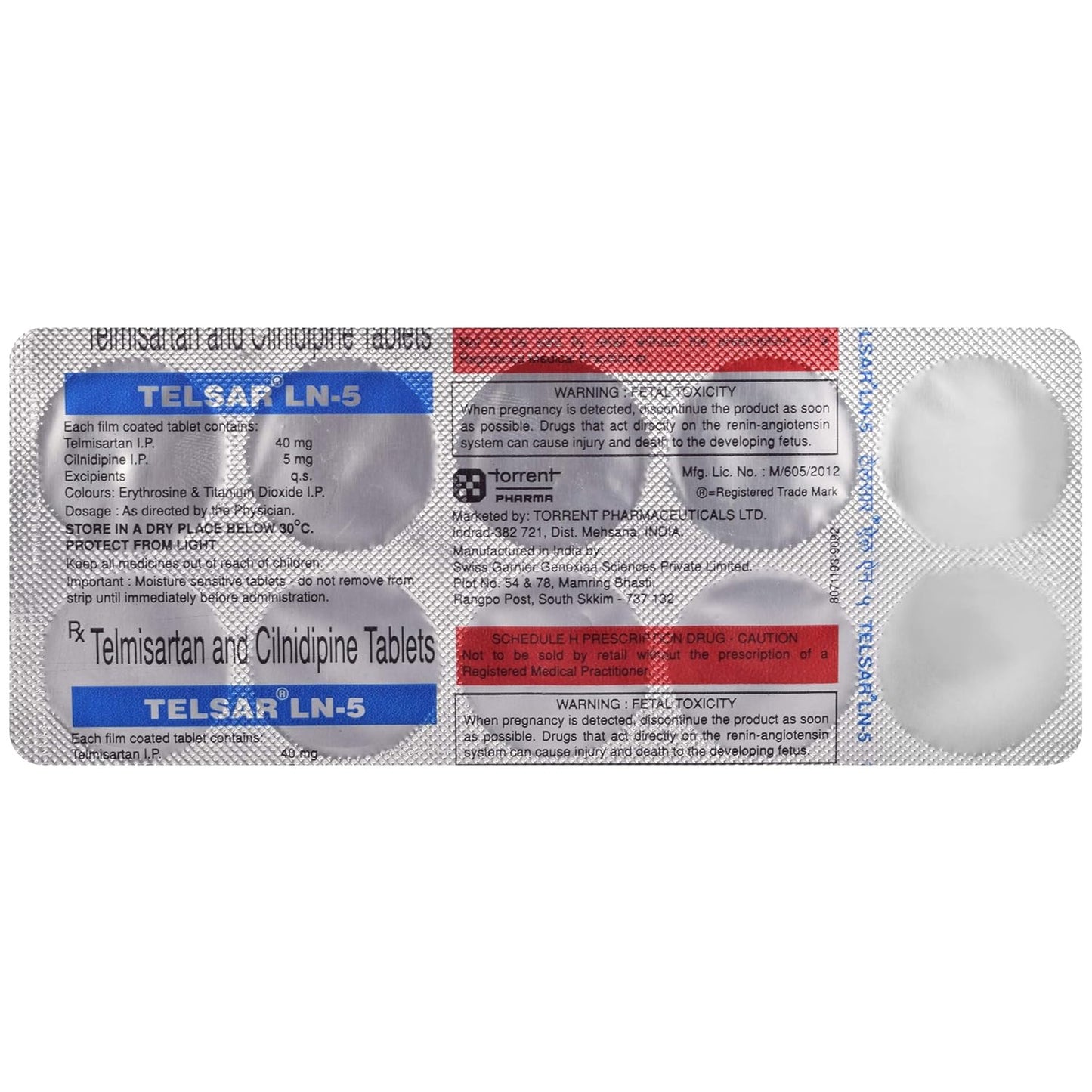 Telsar LN-5 - Strip of 10 Tablets