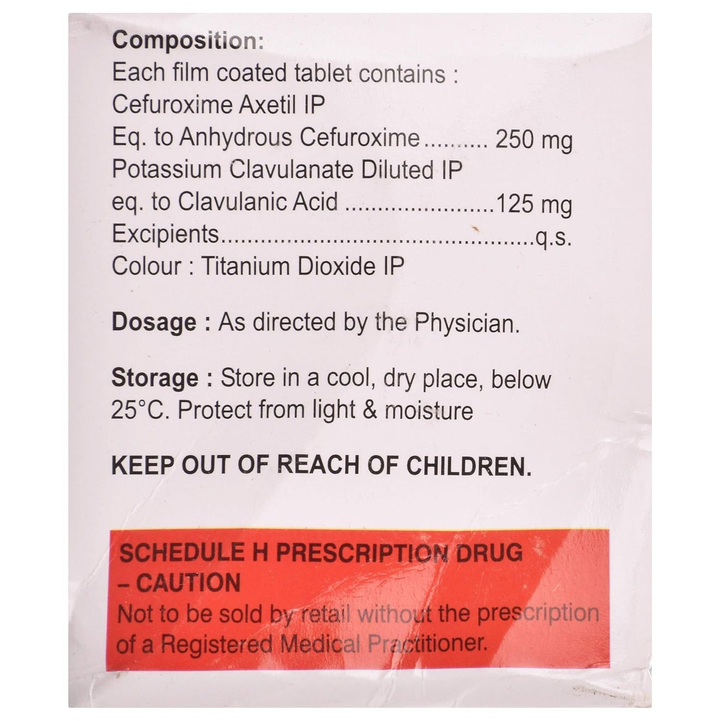 Augxetil CV 250 - Strip of 10 Tablets