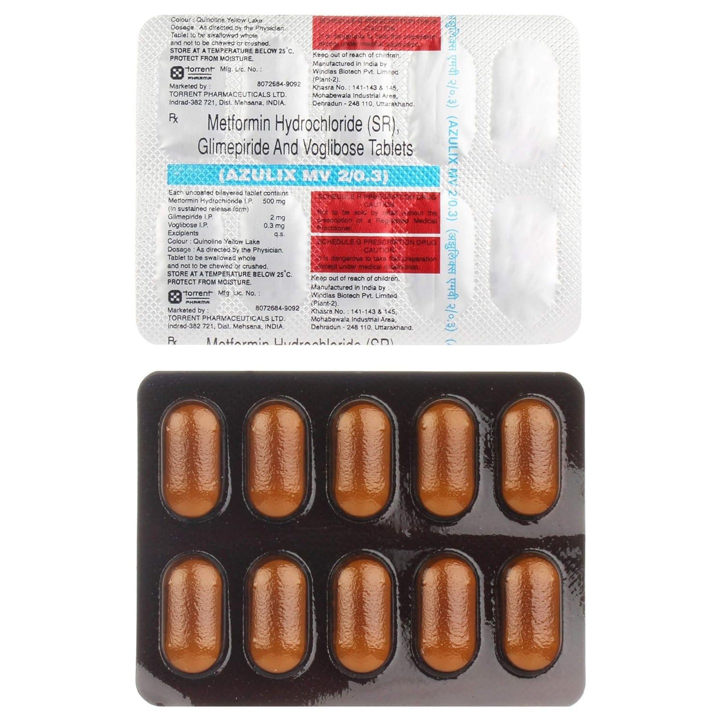 Azulix MV 2/0.3 - Strip of 10 Tablets