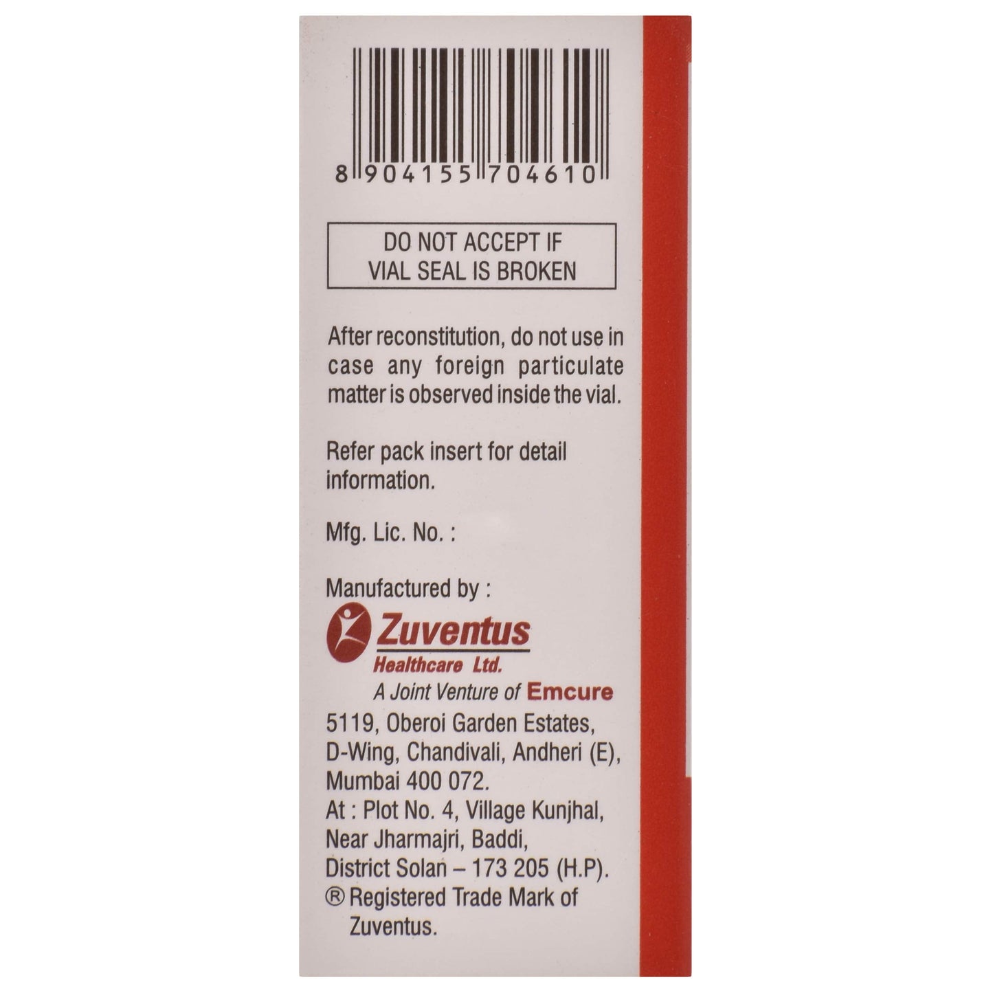 Augpen I.V. - Vial of 150 mg Injection