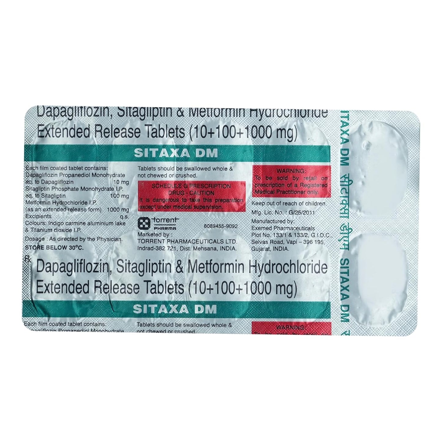 Sitaxa Dm 10/100/1000 - Strip of 10 Tablets