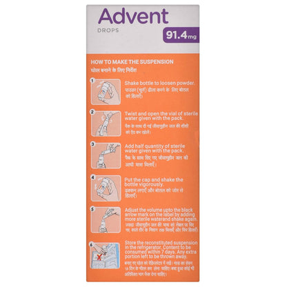 Advent 91.4mg Tangy Orange Flavour - Bottle of 10 ml Drops