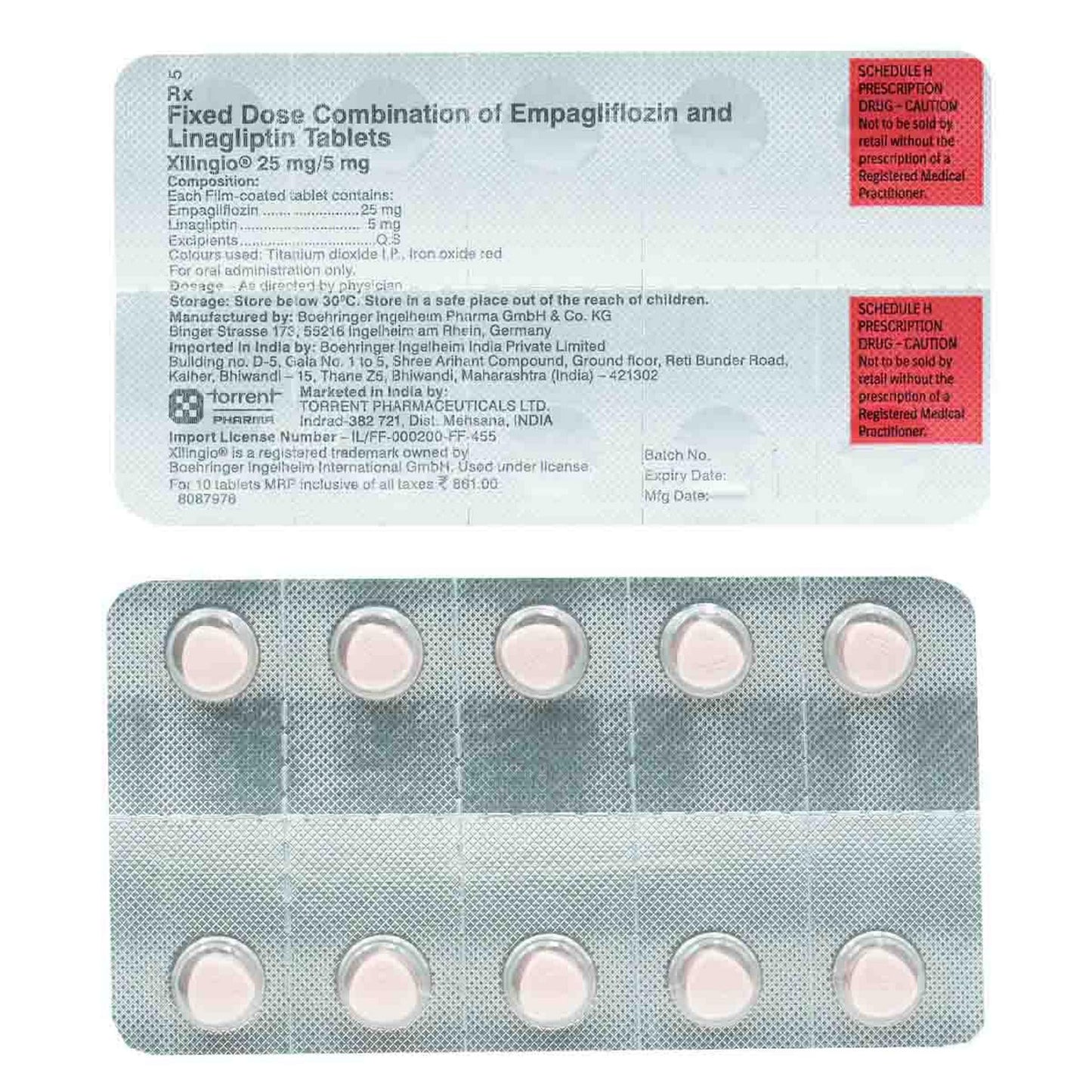 Xilingio 25/5 - Strip of 10 Tablets