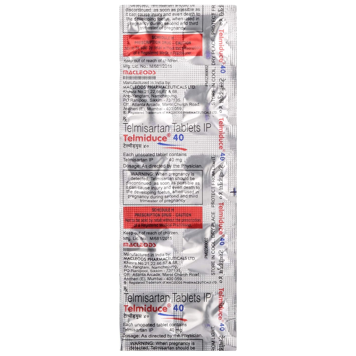 Telmiduce 40 - Strip of 10 Tablets