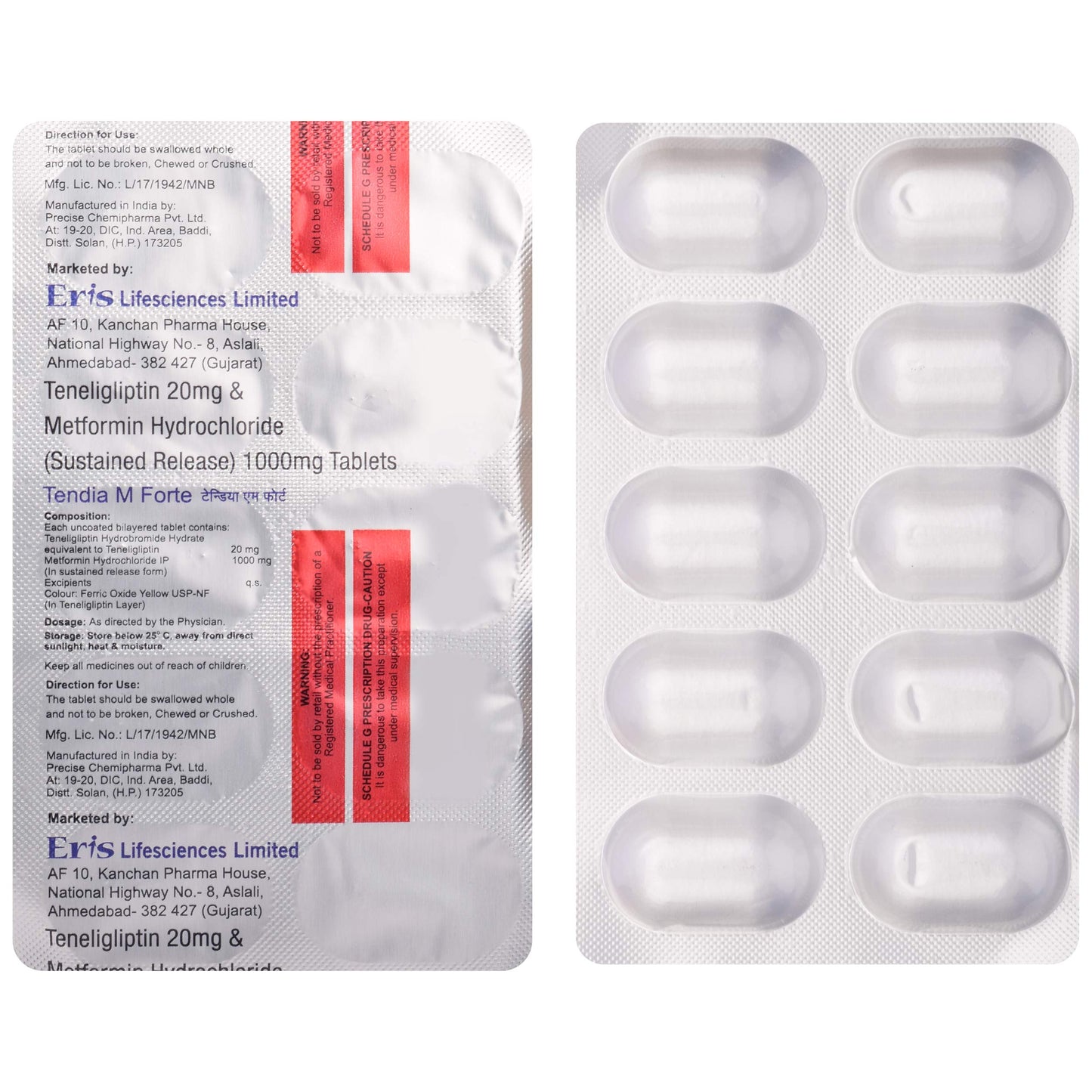 Tendia M Forte - Strip of 15 Tablets