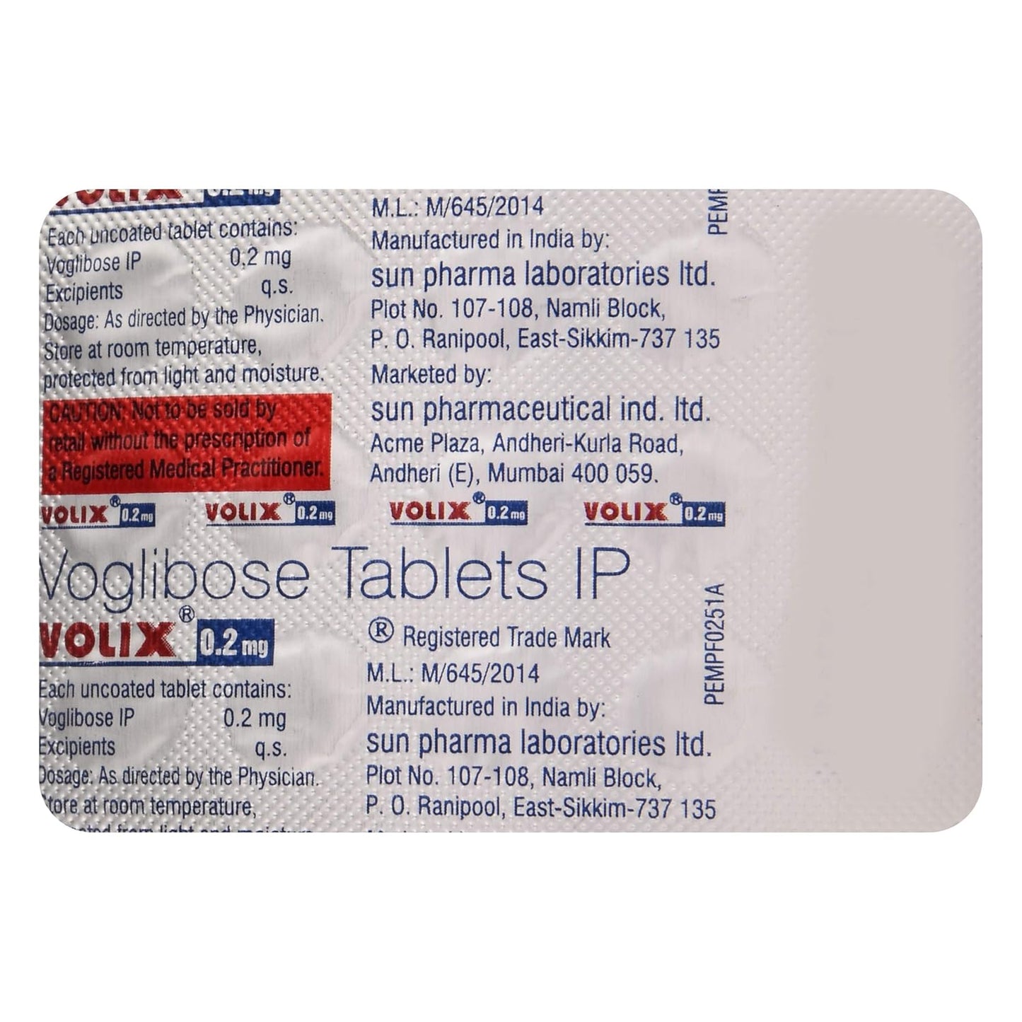 Volix 0.2mg - Strip of 15 Tablets